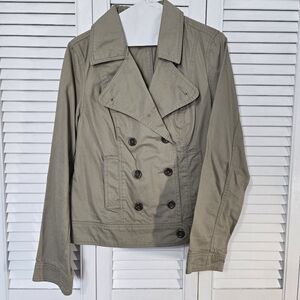 Women's Double-Breasted Khaki Jacket